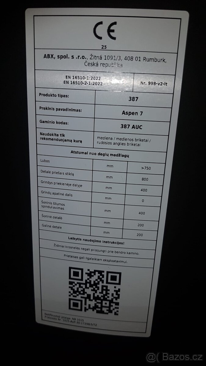 Krbová kamna Aspen 7 - 7