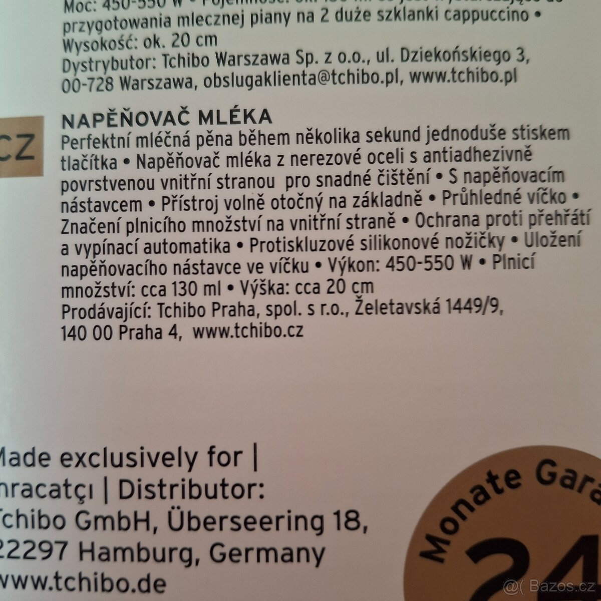 Elektrický napenovac mleka tchibo - 7