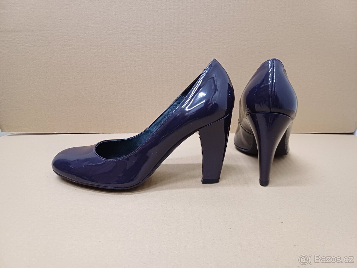 Tmavě fialové lakované lodičky vel.38 - 7