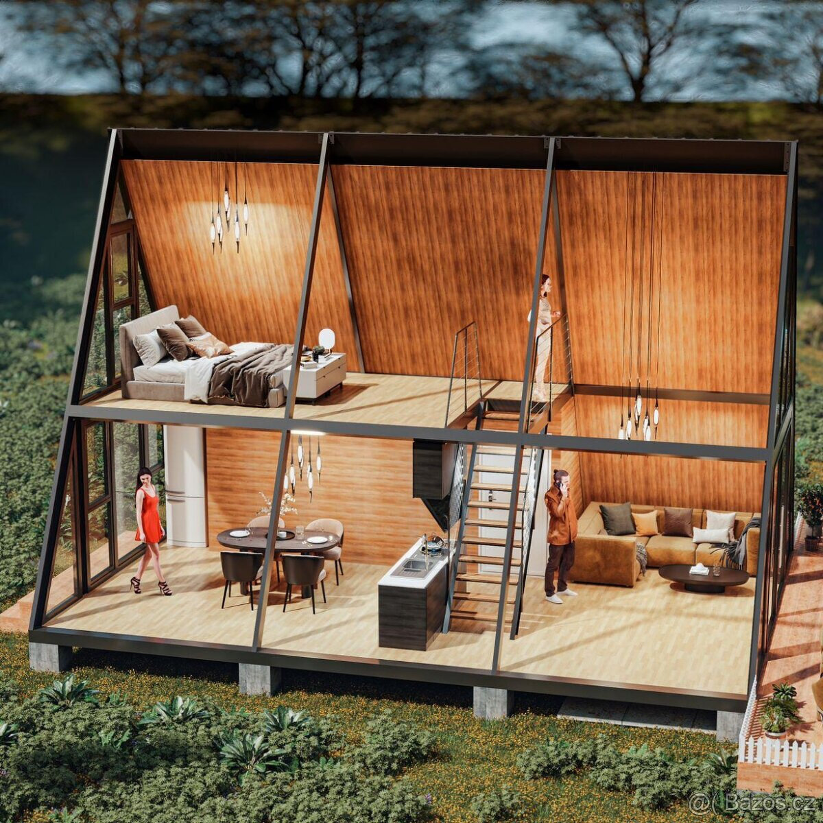 A - FRAME dům z ocelové konstrukce - 7