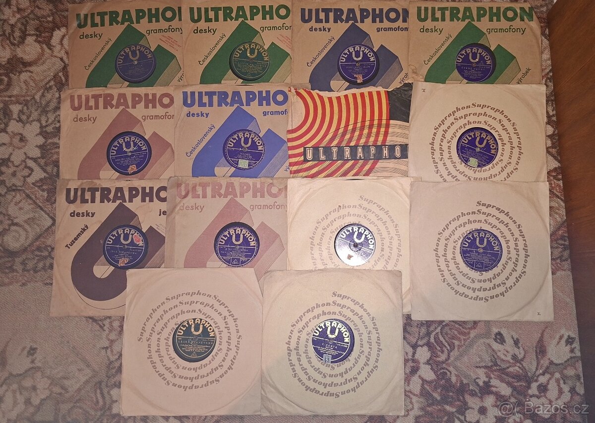 Šelakové gramofonové desky - 25 cm - 7