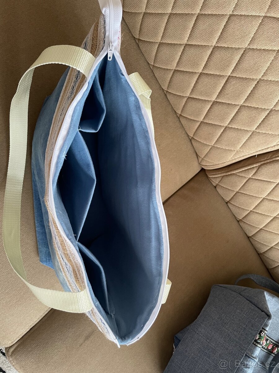 Kabelka přes rameno, nová, ruční práce - 7