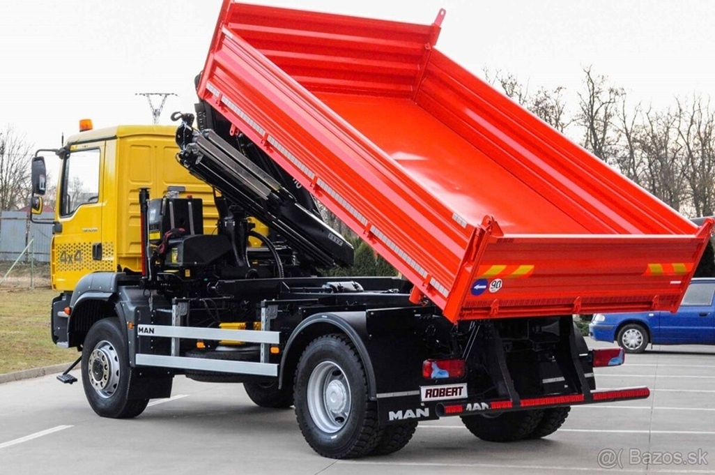 MAN TGA 18.280 4X4 TŘÍSTRANNÝ SKLÁPĚČ HYDRAULICKÁ RUKA EU-4 - 7