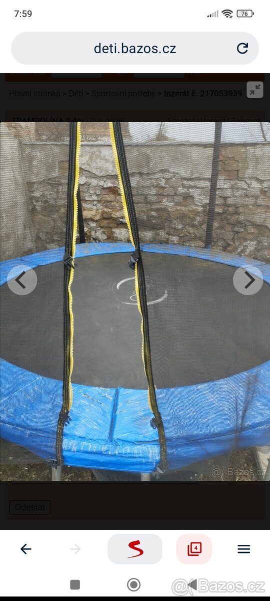 TRAMPOLÍNA 2,4m - 7