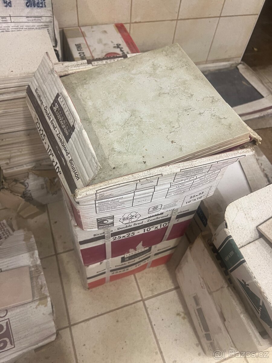 Zbytky obkladaček a dlaždic - venek a interiér (za drobné) - 7