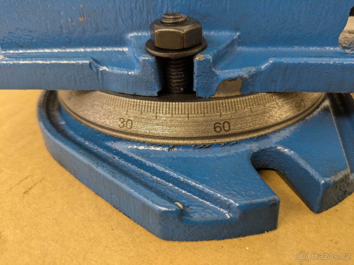Strojní svěrák 80mm otočný , precizní, jako nový - 7