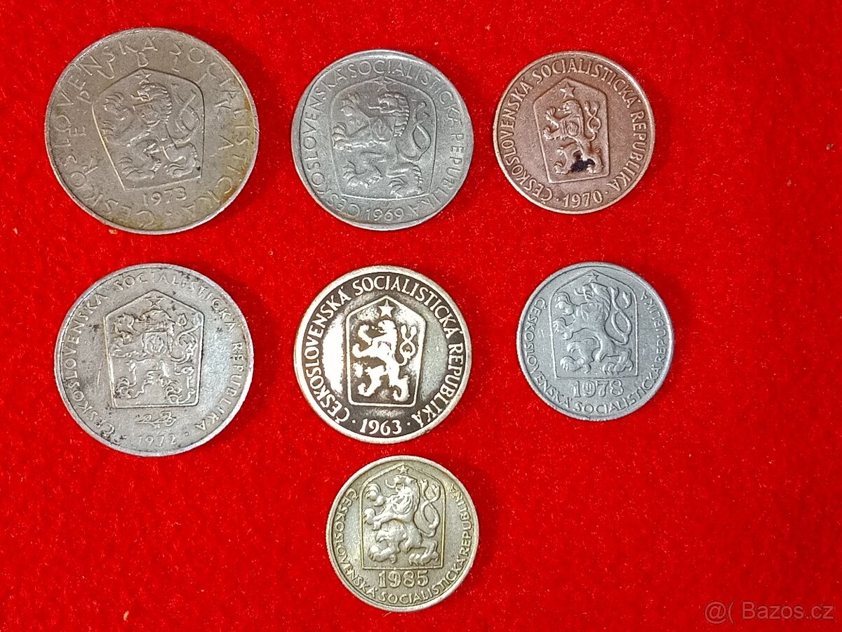 Československé mince 44 ks - vhodné jako dárek - 7