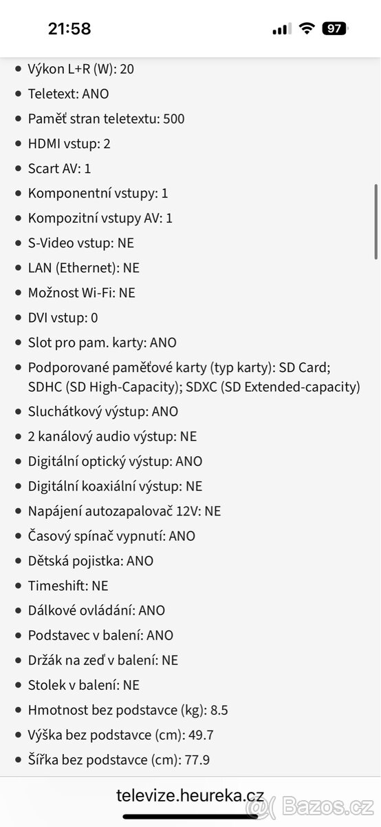 Televize Panasonic Viera 32 - 7