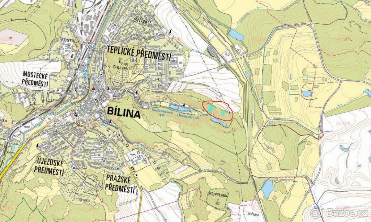 Prodám lesní pozemky na k.ú. Bílina - 7