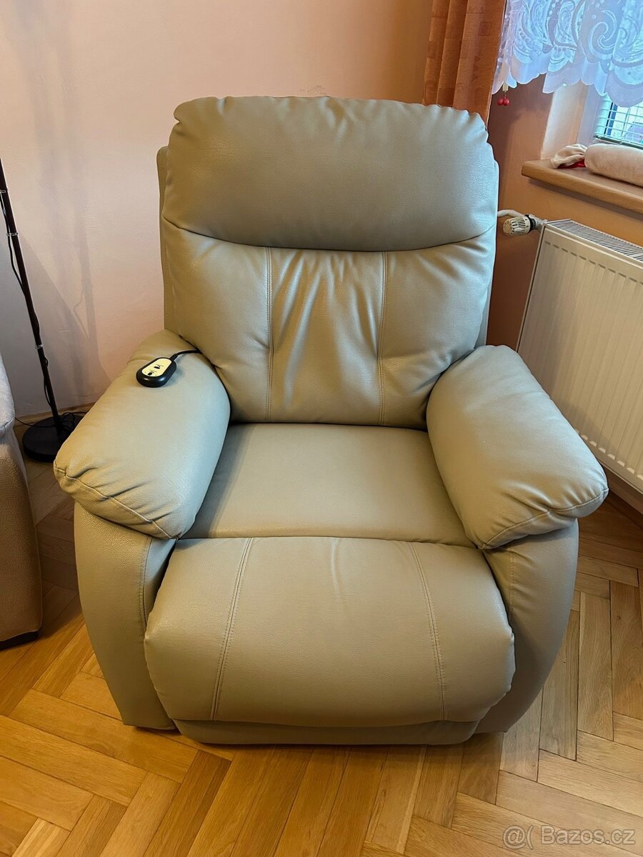 Sedačka rozkládací Bruno 2v1, 2x el. křeslo Mario - 7