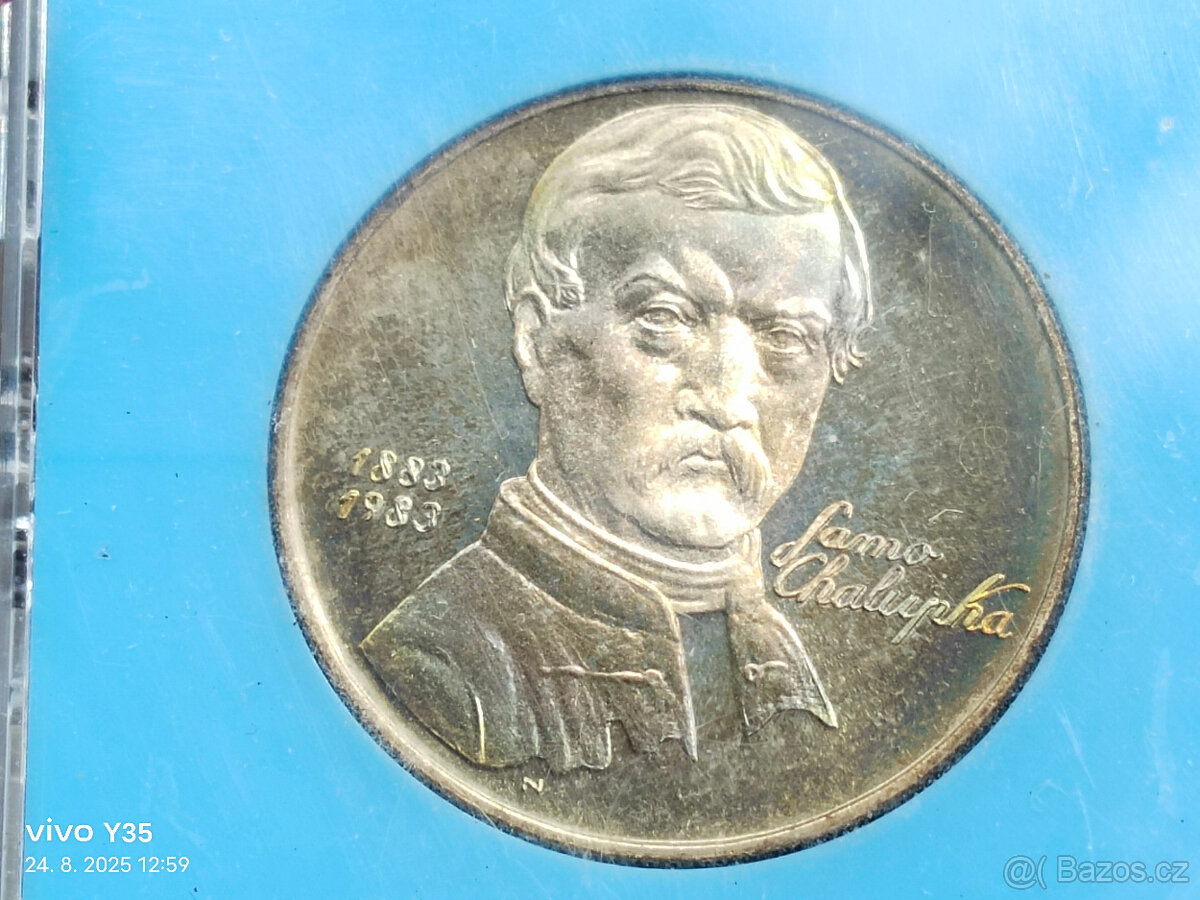 7x PROOF stříbrná pamětní mince Československo - 7