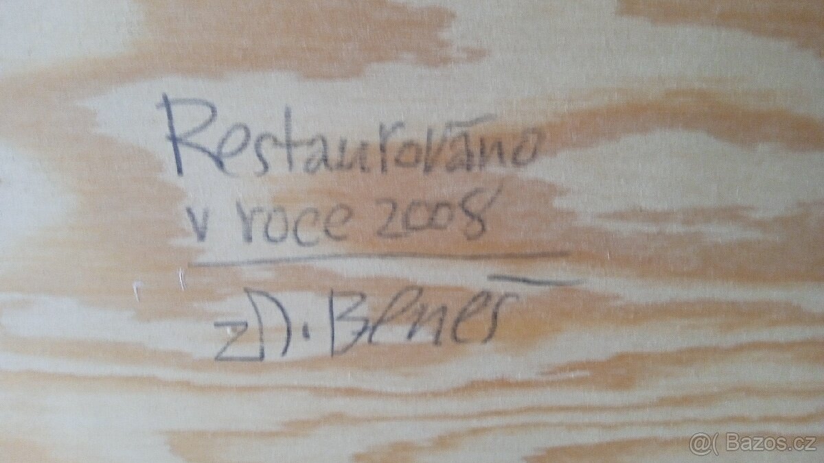 Prodám starý obraz- olej, zámecký - 7