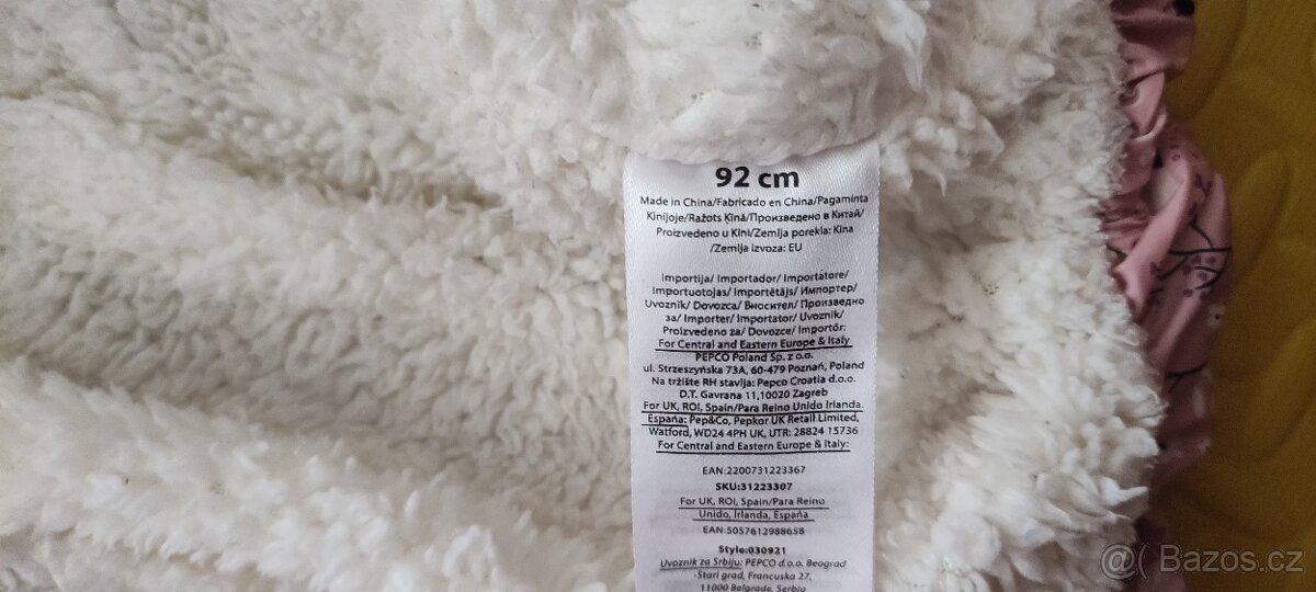Dívčí zimní bunda vel.92 - 7
