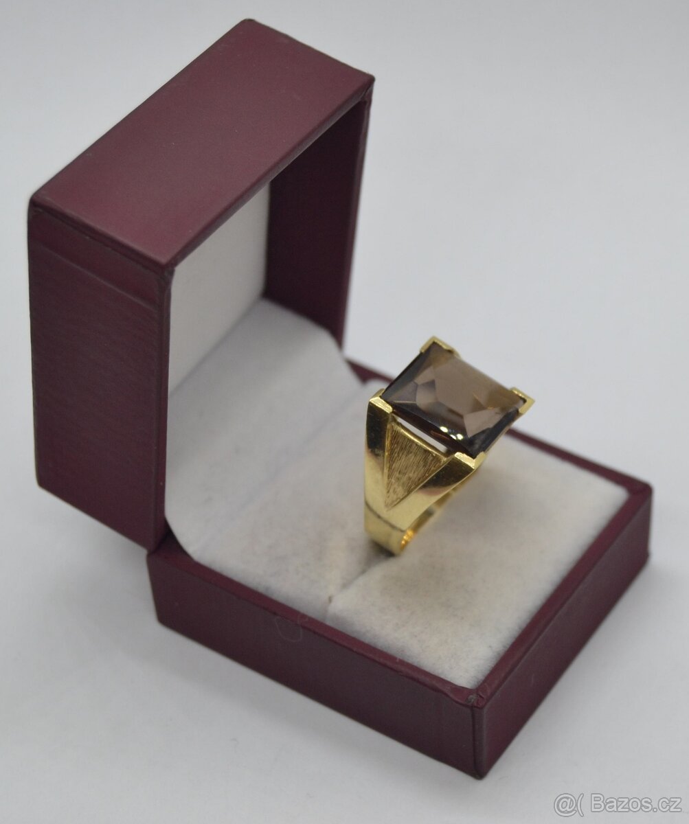 Zlatý prsten kámen ZÁHNĚDA - 7