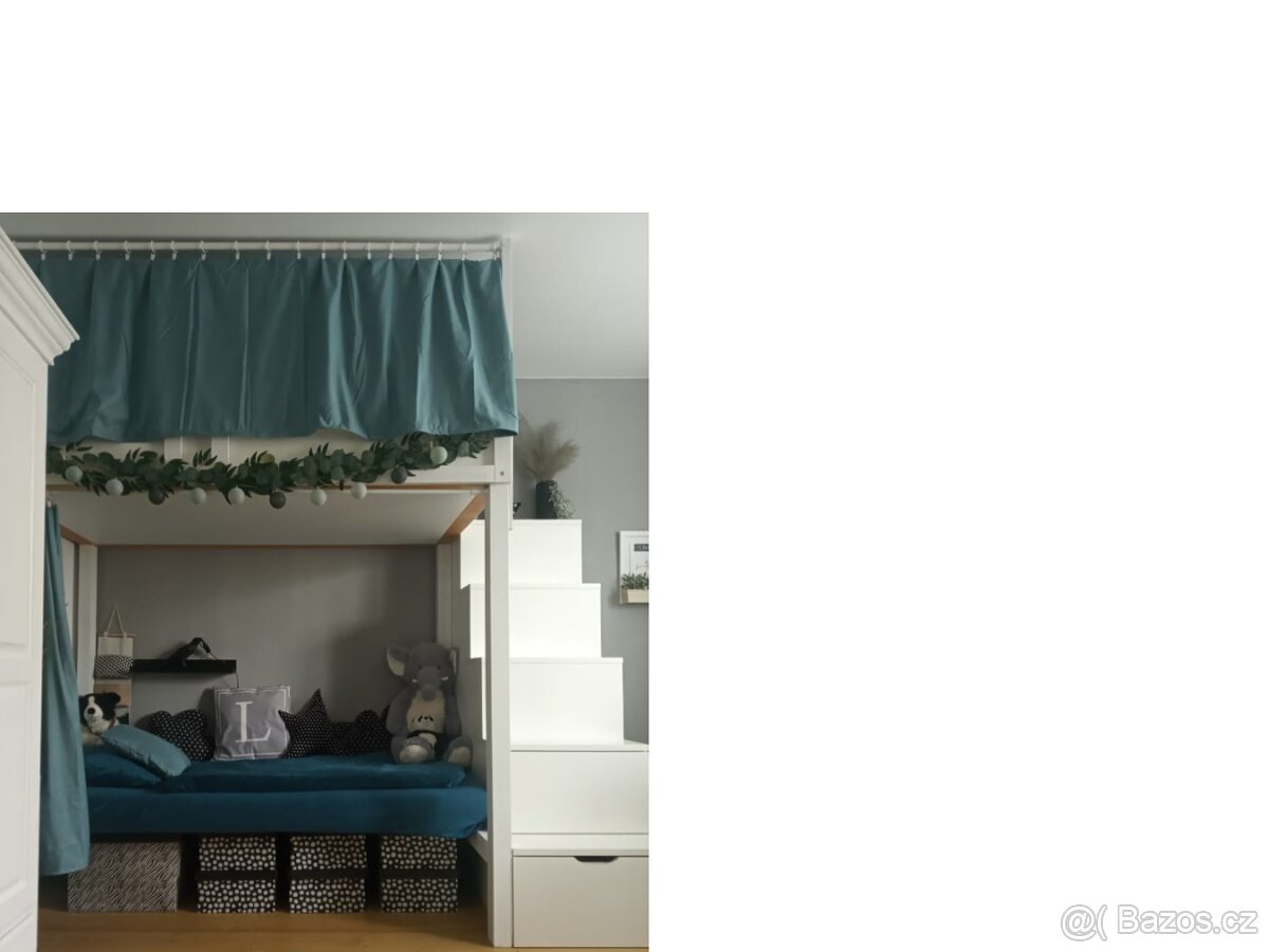 Patrová postel se 2 šuplaty ve schodech - 7