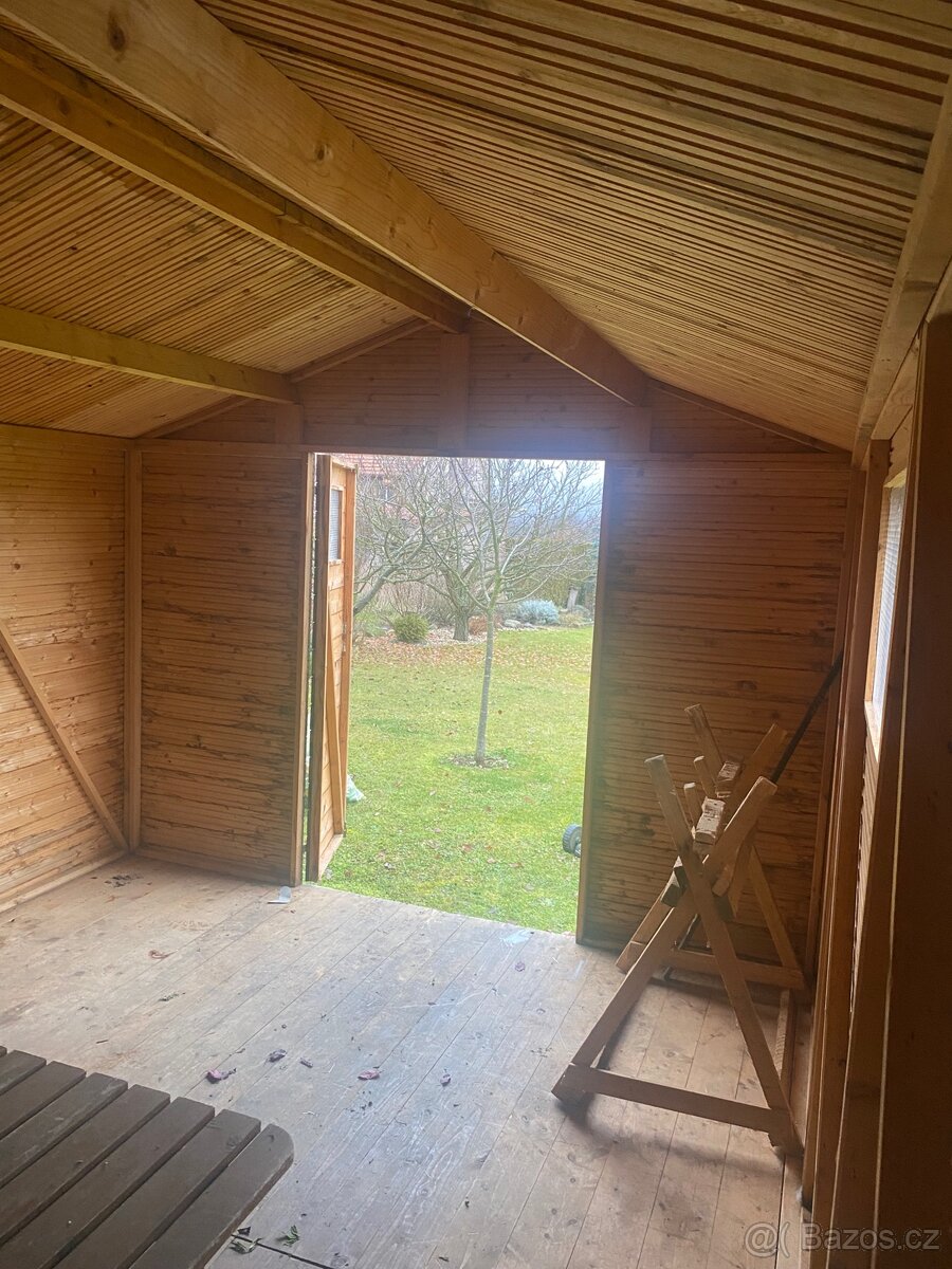 Dřevěná zahradní bouda 3 × 3,5 m - 7