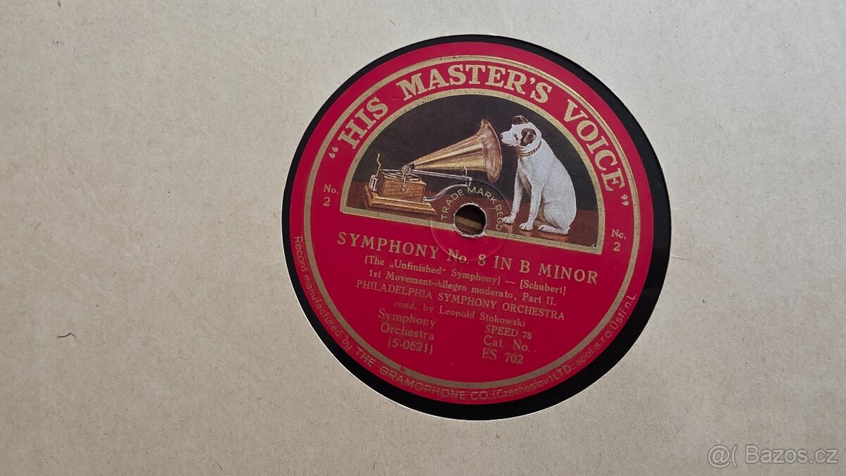 Staré šelakové desky platne LP 78 His Masters Voice - 7