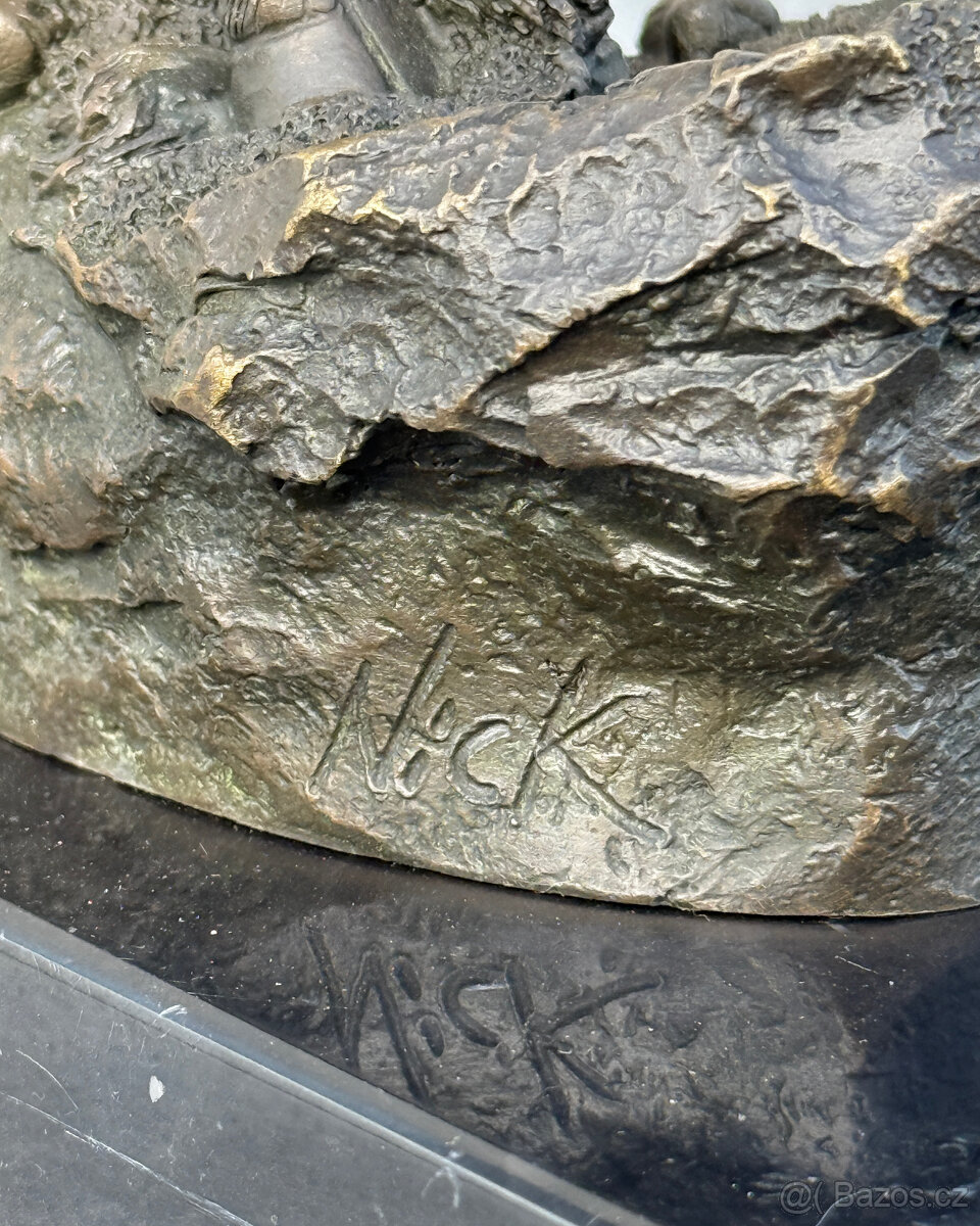 Bronzová socha Jelen majestátní zvířete dekorace příroda - 7