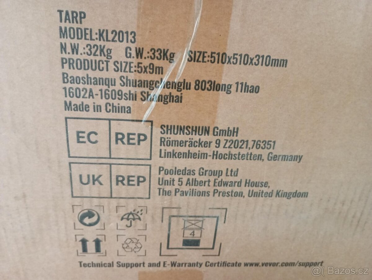 těžká plachta 9 x 5 metrů, 32kg, zelená - 7