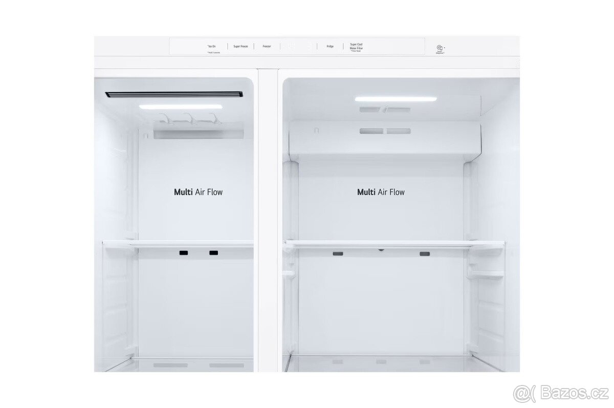 Nová americká lednice LG bílá s výrobníkem ledu, v záruce - 7
