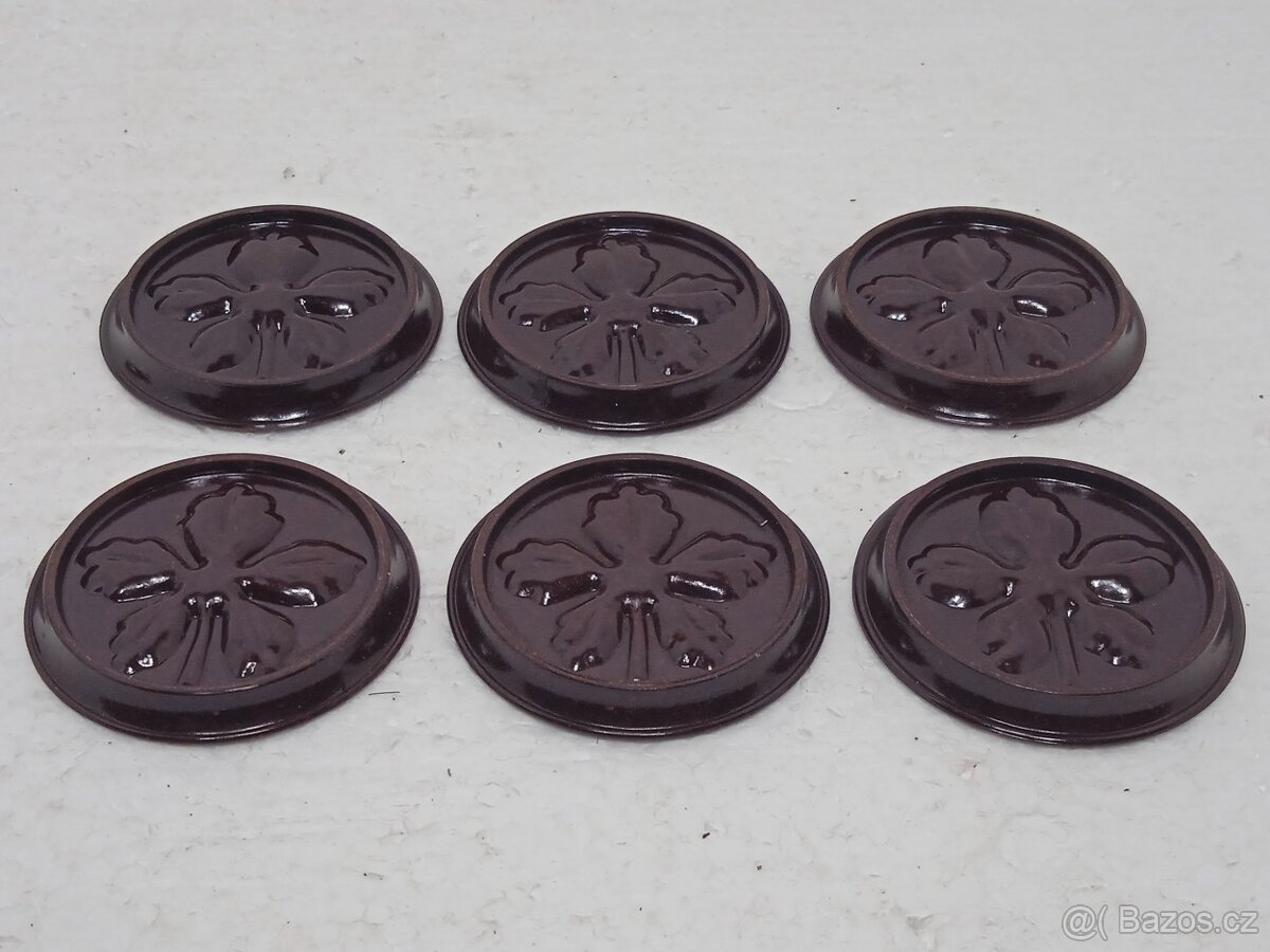 Sada 6 retro bakelitových podtácků ČSSR - 7