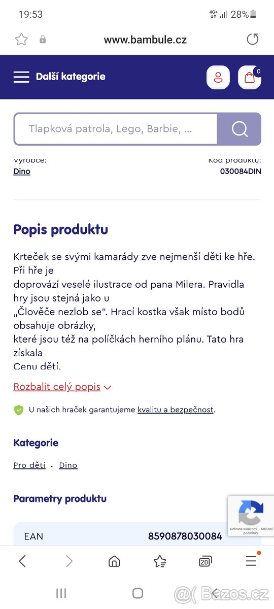 Plyšový Krteček hračka krtek hra Pojď si hrát - 7