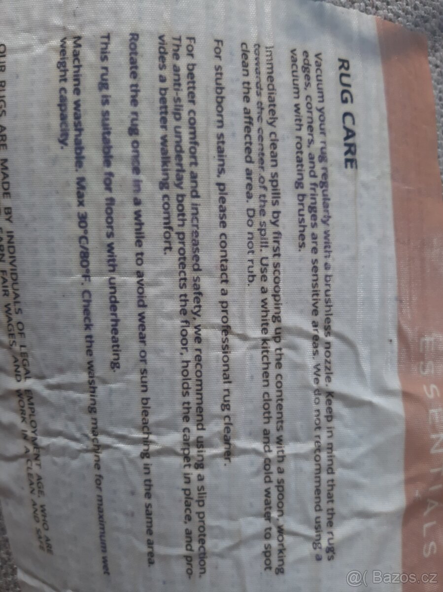 Prodám turecký bavlněný koberec 160×160 - 7