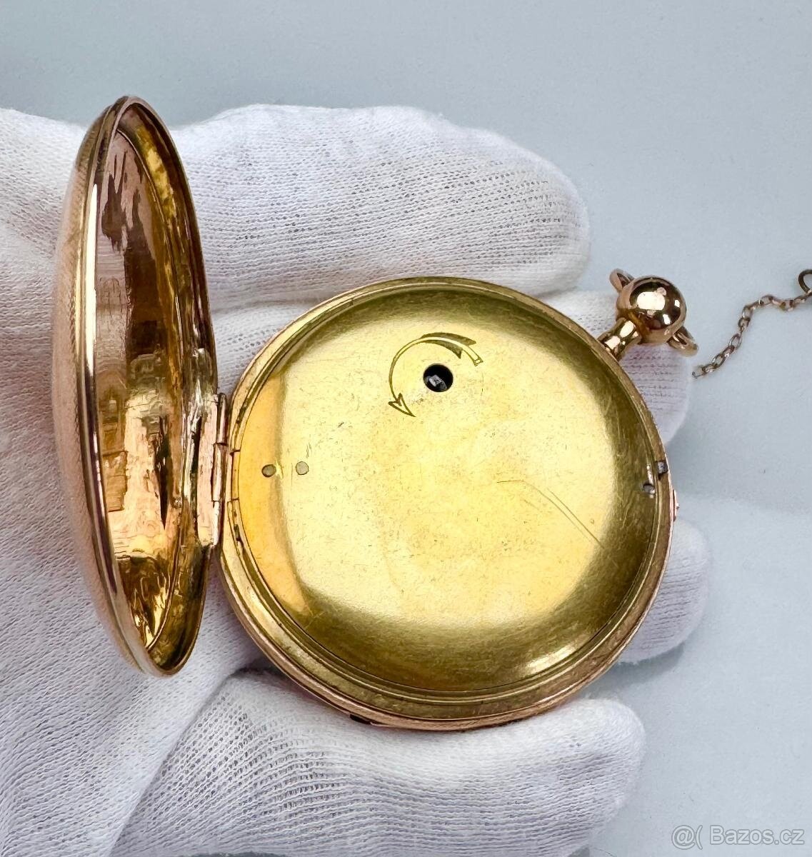 14K ZLATÉ PÁNSKÉ ŠPINDLOVKY SE ZLATÝM CIFERNÍKEM A S BITÍM - 7