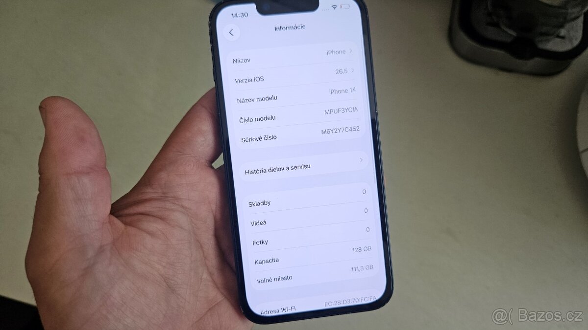 Vymením Apple iPhone 14 tmavý 128GB - 7
