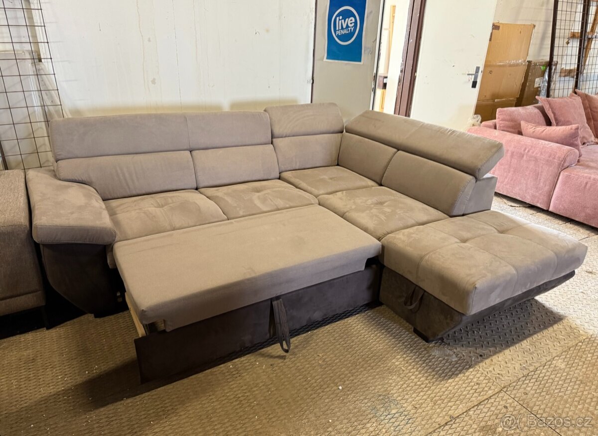 Rohová rozkládací sedačka s úl. prost. NOVÁ 2.j. - 7