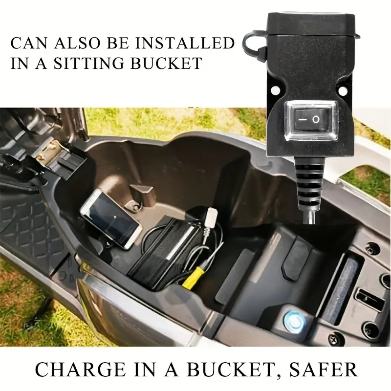 USB dvojzásuvka na motorku 12-24V s vypínačem - NOVÉ - 7