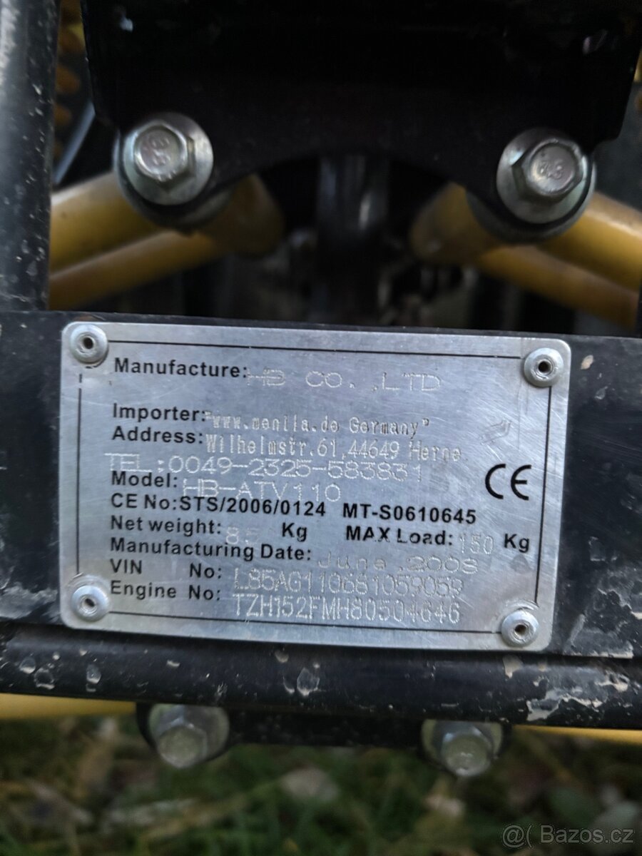 Prodám dětskou čtyřkolku HB-ATV 110 Nitro - 7