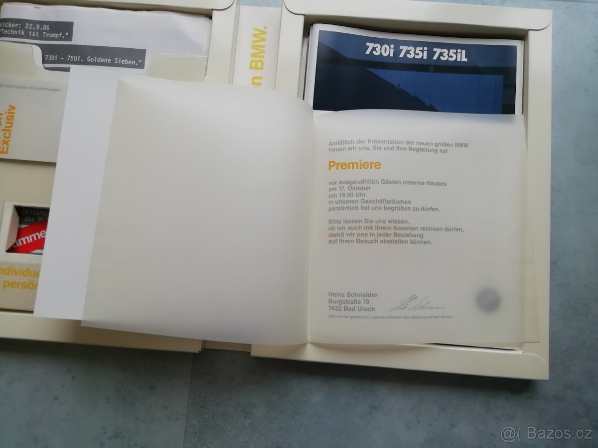 BMW E32 - extrémně vzácná kazeta k premiéře 7er - 7