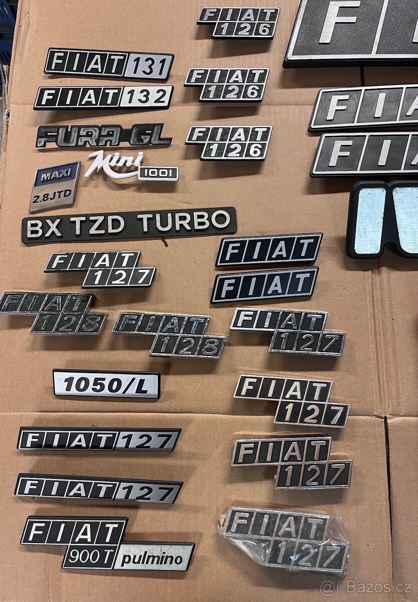 Štítky, emblémy Fiat - 7
