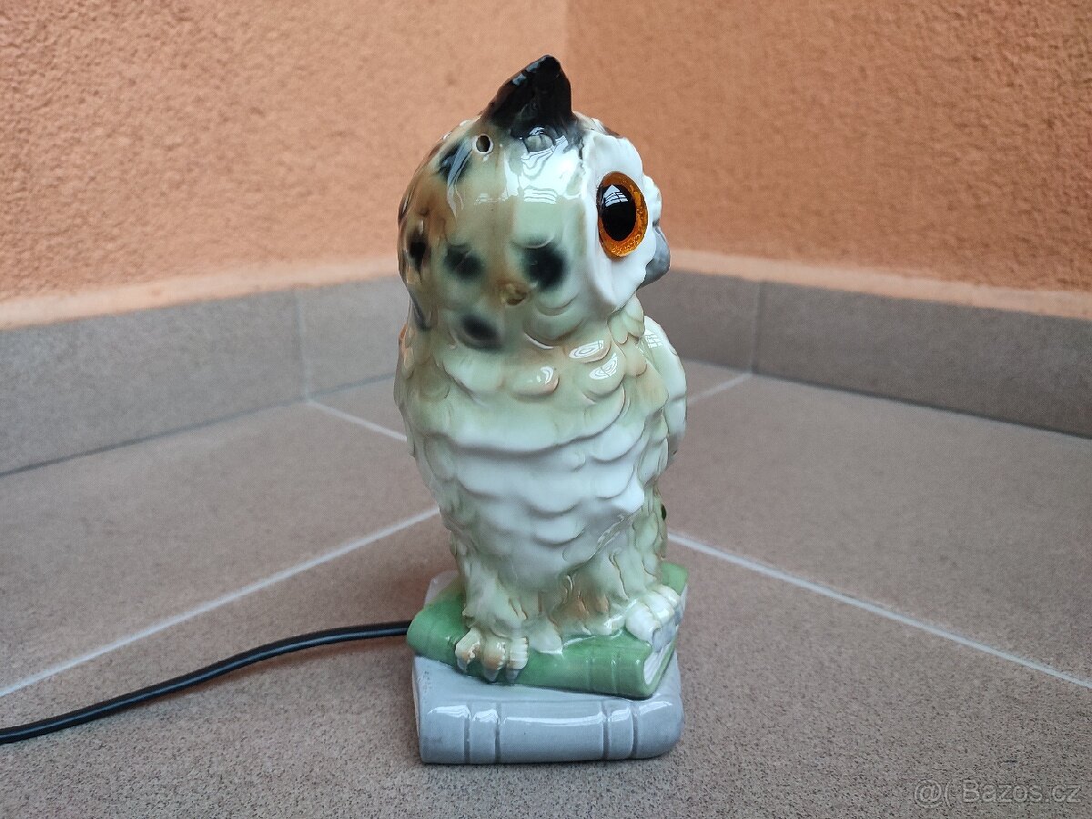 STAROŽITNÁ PORCELÁNOVÁ NOČNÍ LAMPIČKA. - 7