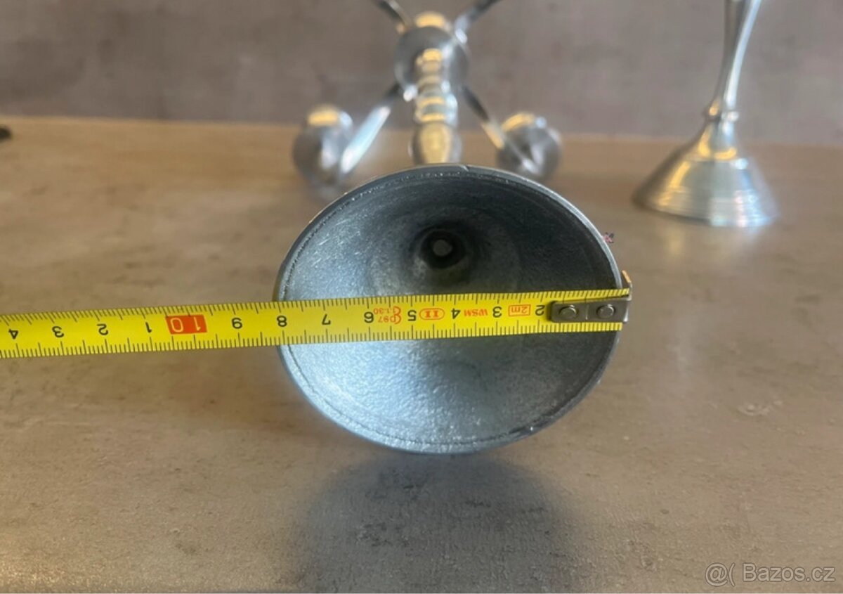 3x stříbrný svícen - 7