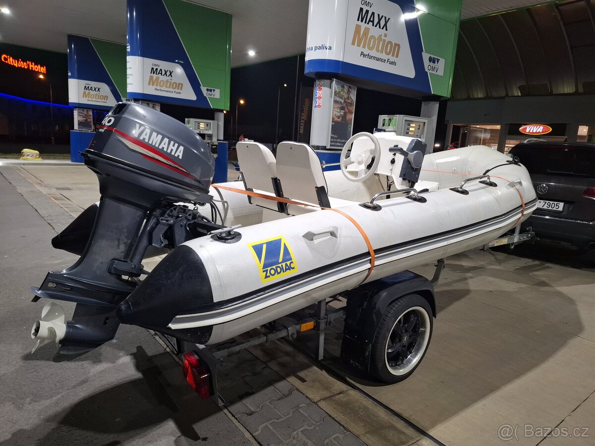 Prodám motorový člun zodiac gumový rozskládací kyl pevny - 7