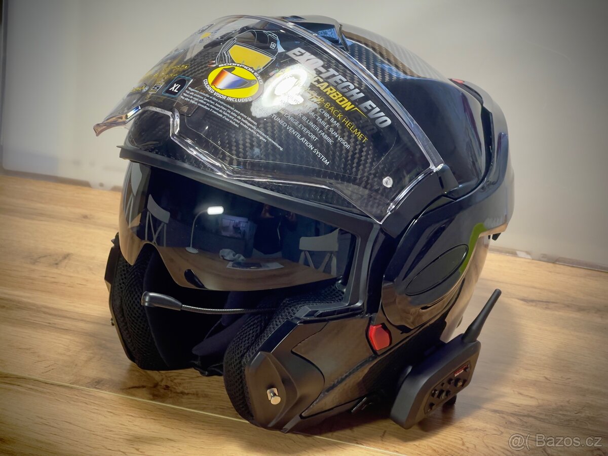 Přilba překlopná Scorpion EXO-Tech EVO Carbon XL + kom - 7