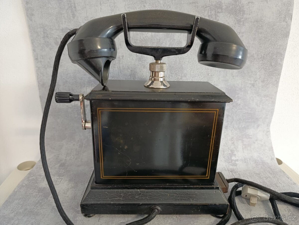Starý dánský orig.telefon na kliku Kristian Kirk - do sbírky - 7