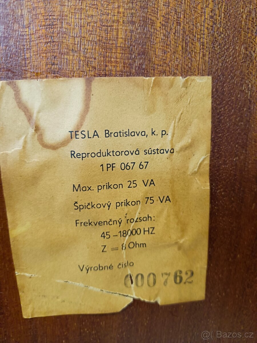 TESLA reprosoustavy 1PF067 67, 8 ohmů - 7