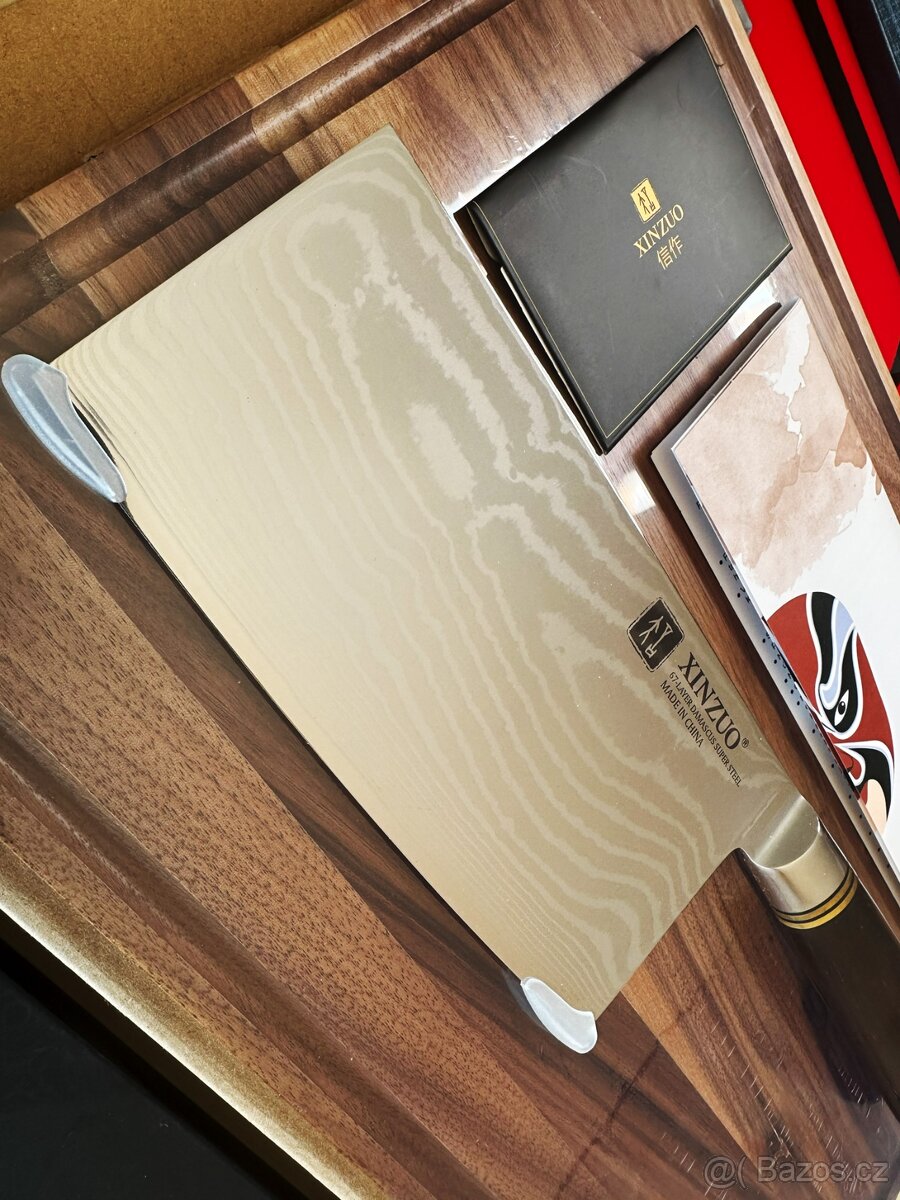 Nůž Xinzuo B1R TAO8 z damaškové oceli + prkénko - 7