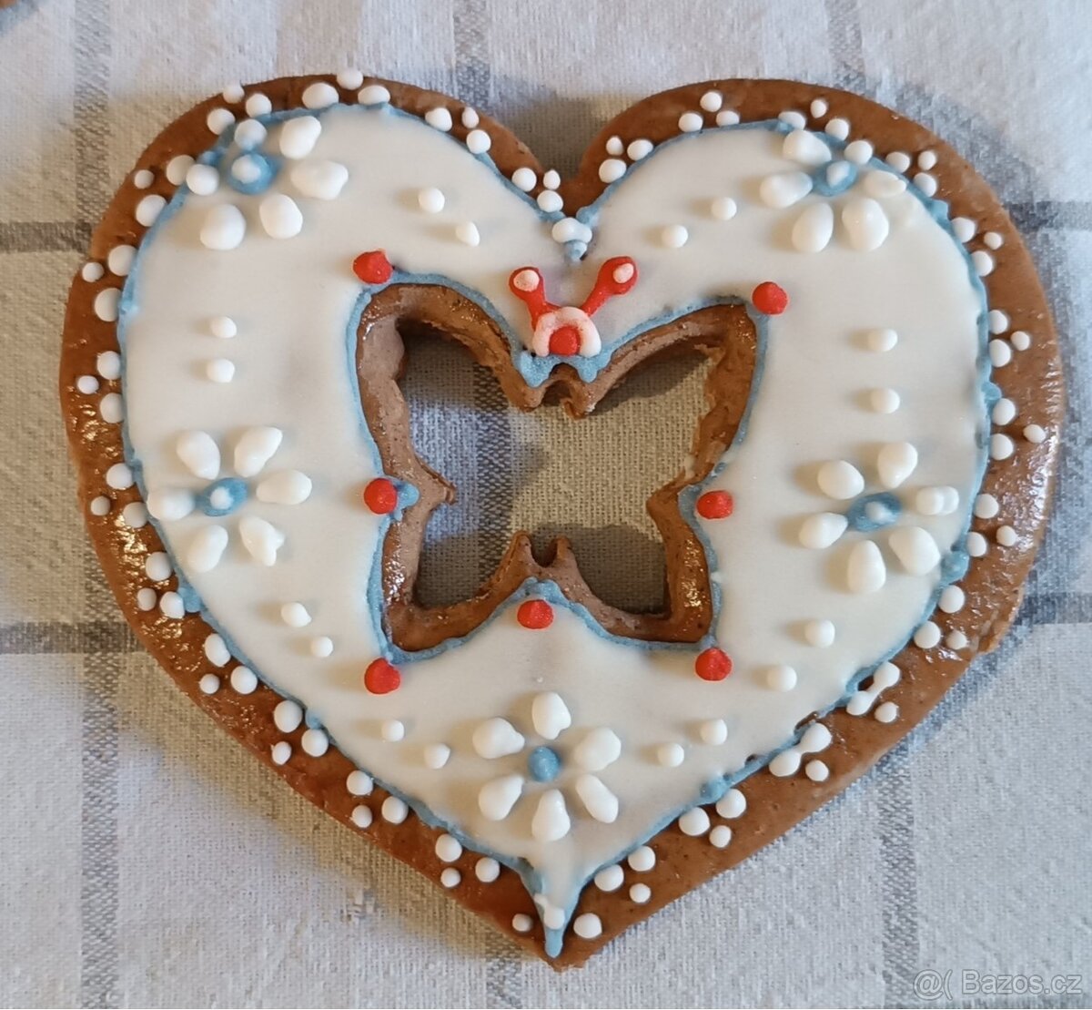Dekorační perník, velké srdce - 7