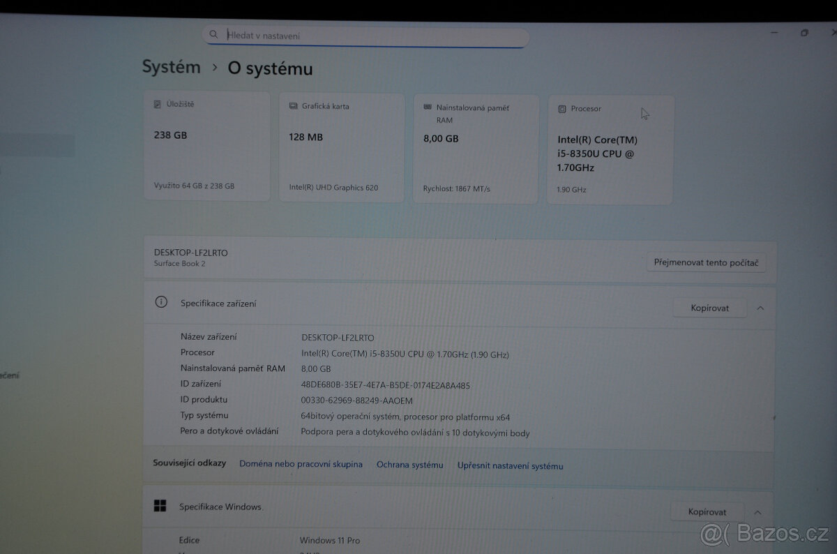 Microsoft Surface Book i5/8GB/SSD 256GB M.2/záruka - 7