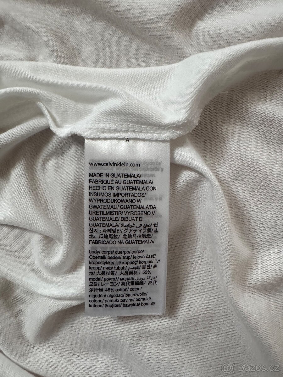 Bílé tričko Calvin Klein Jeans vel. M - 7
