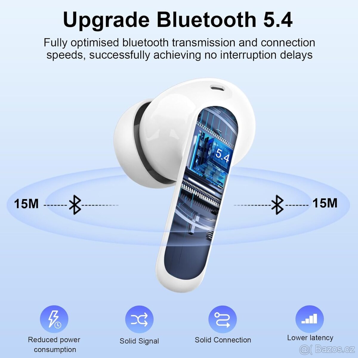 Bezdrátová sluchátka Btootos A90 Pro – Bluetooth 5.4, ENC - 7