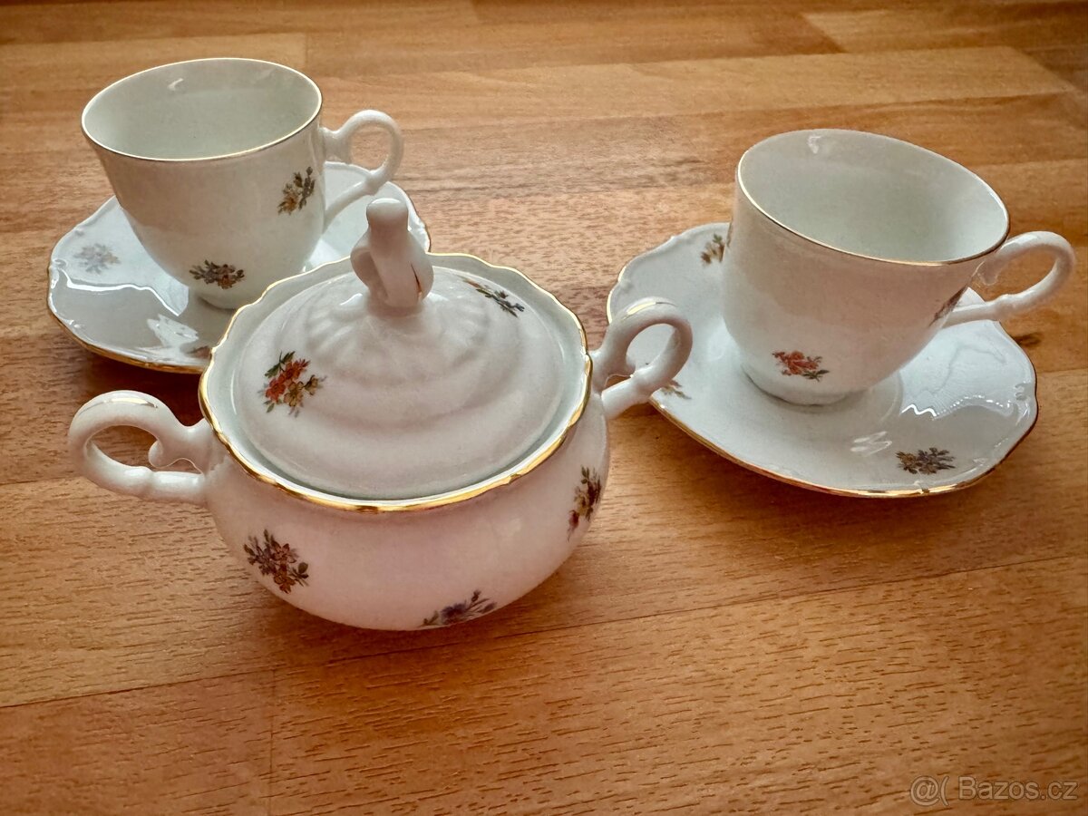 Nová porcelánová kávová souprava s cukřenkou - 7