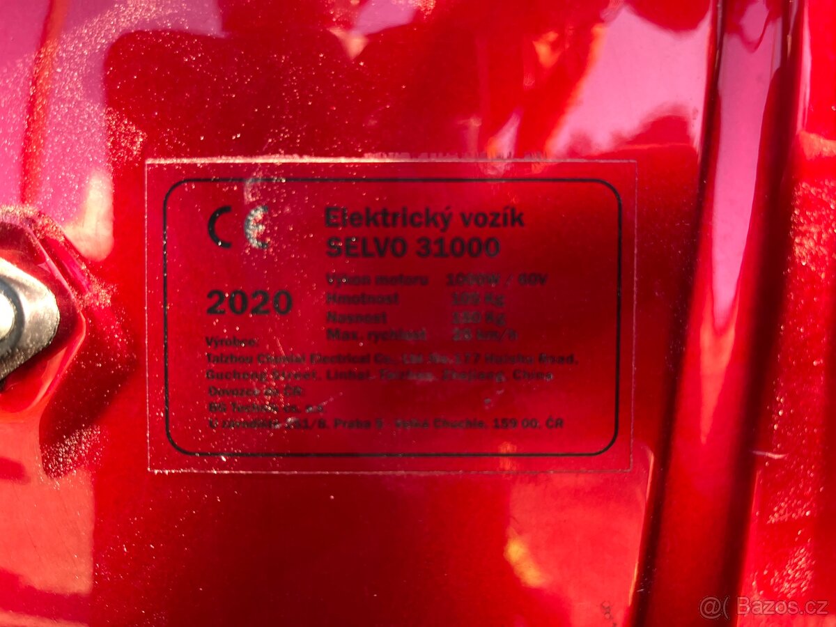 Tří kolový elektrický vozík selvo 31000 - 7