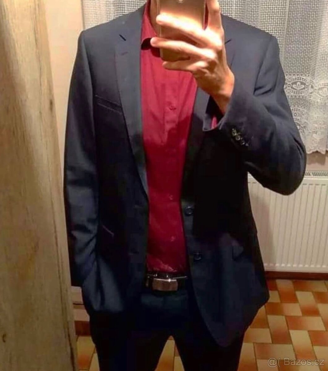Pánský oblek BANDI 50/188 + košile 41/188 – výborný stav - 7