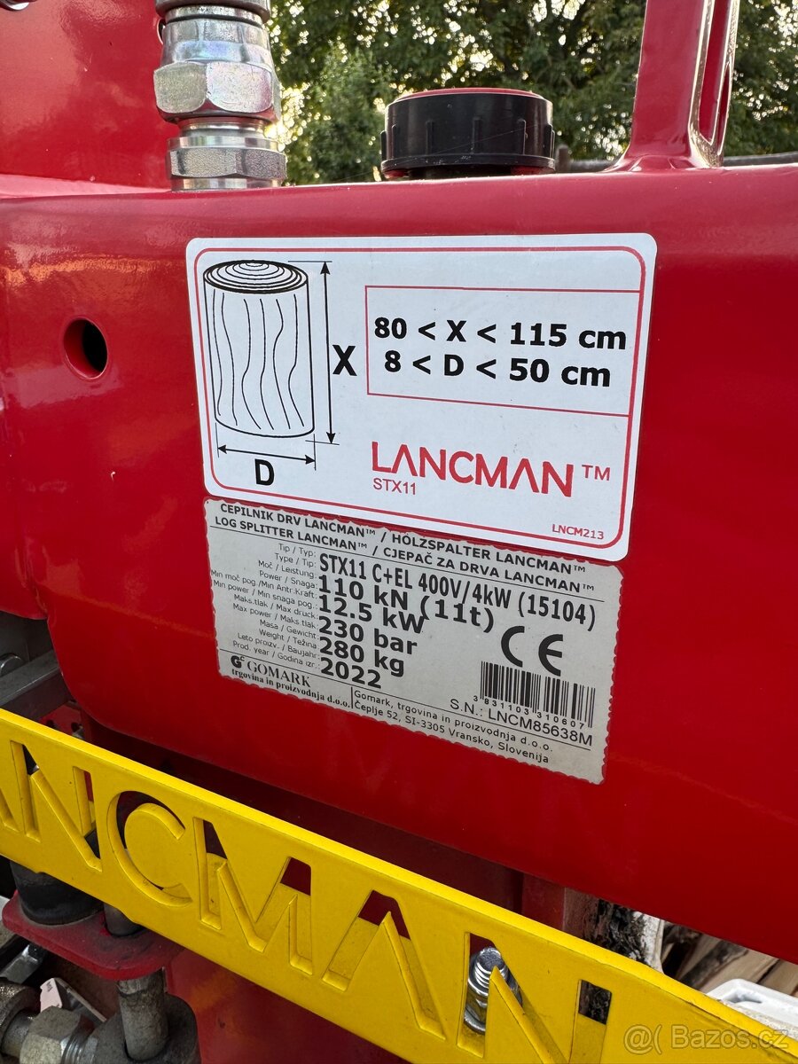 ŠTÍPAČKA DŘEVA LANCMAN STX 11 C + EL 400V/4 kW - 7