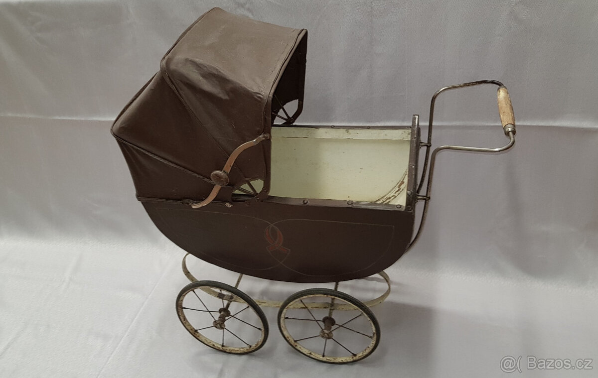 Starožitný retro kočárek pro panenky - 7